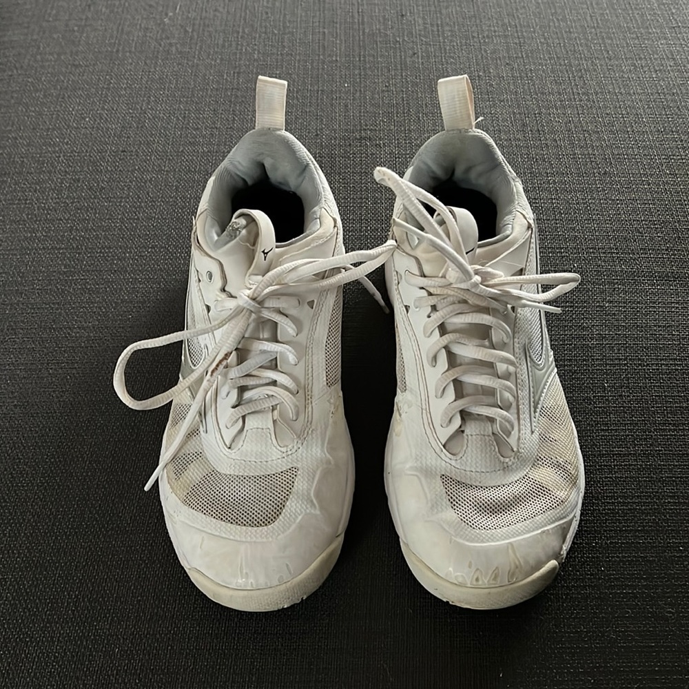 Mizuno Volleyball Shoes (Silver/Grey And White)